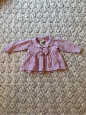Monica + Andy Pink Baby Bow Cardigan
